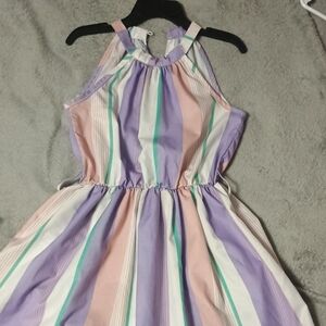 Colorful Striped Kids Dress